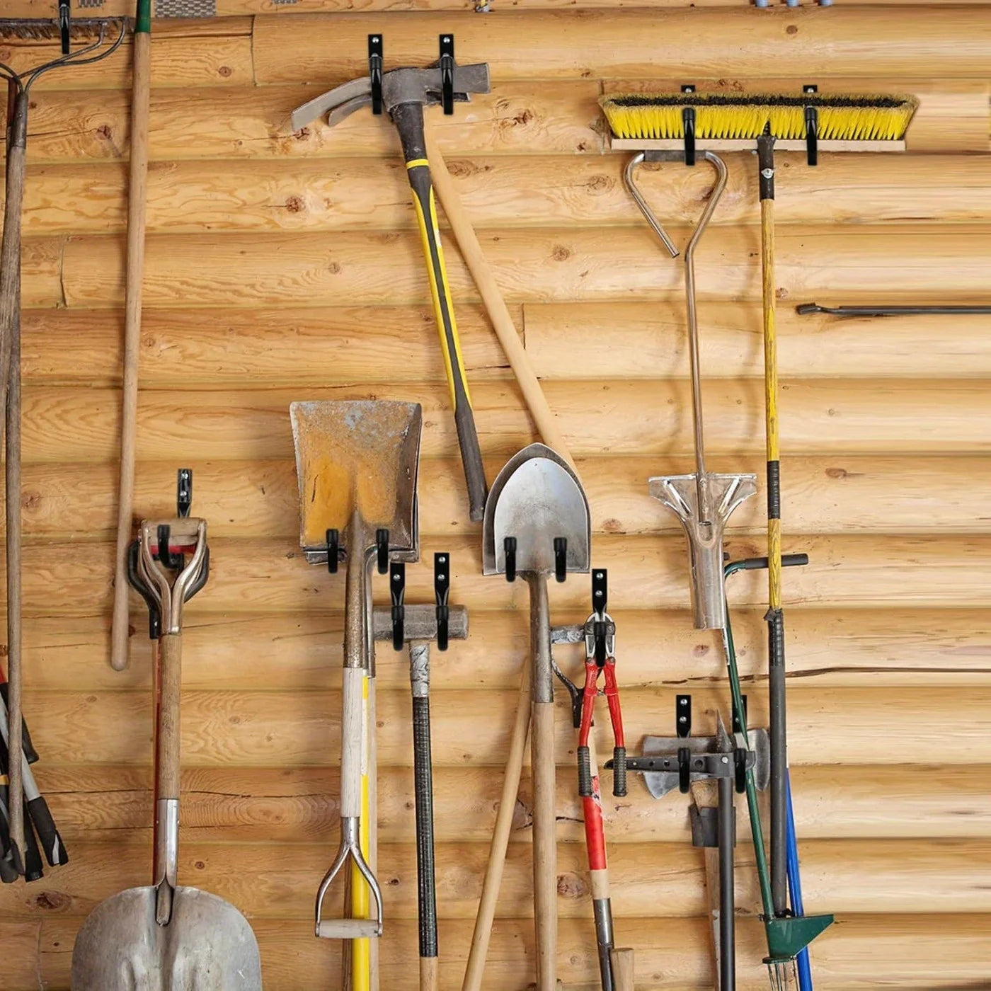 Metal Wall Hooks Are Used for Hanging Heavy-Duty, Garage Storage Hooks, Large Practical J-Shaped Hooks, and Black Wall Hangers Qme
