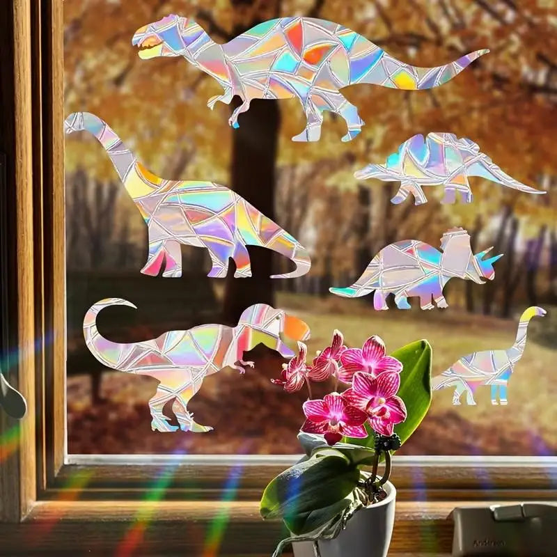Made Reusable PVC Material Perfect Home Decoration Rainbow Dinosaur Qme
