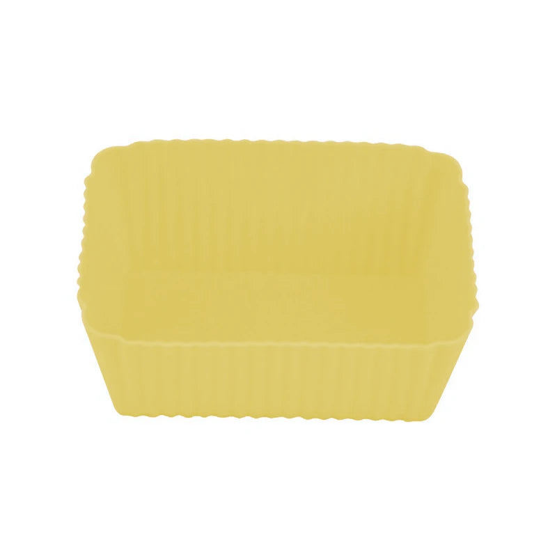 CC115 Silicone Cake Mold Rectang Muffin Cupcake Baking Molds Reusable Qme Yellow