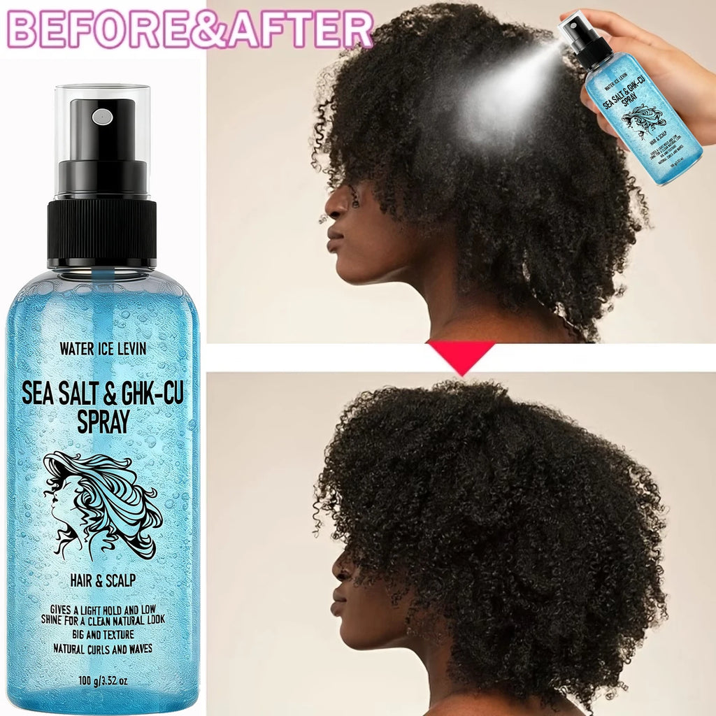Biotin Keratin Sea Salt Hair Spray, GHK-Cu Infused Create Natural Curls & Hair Texture Qme