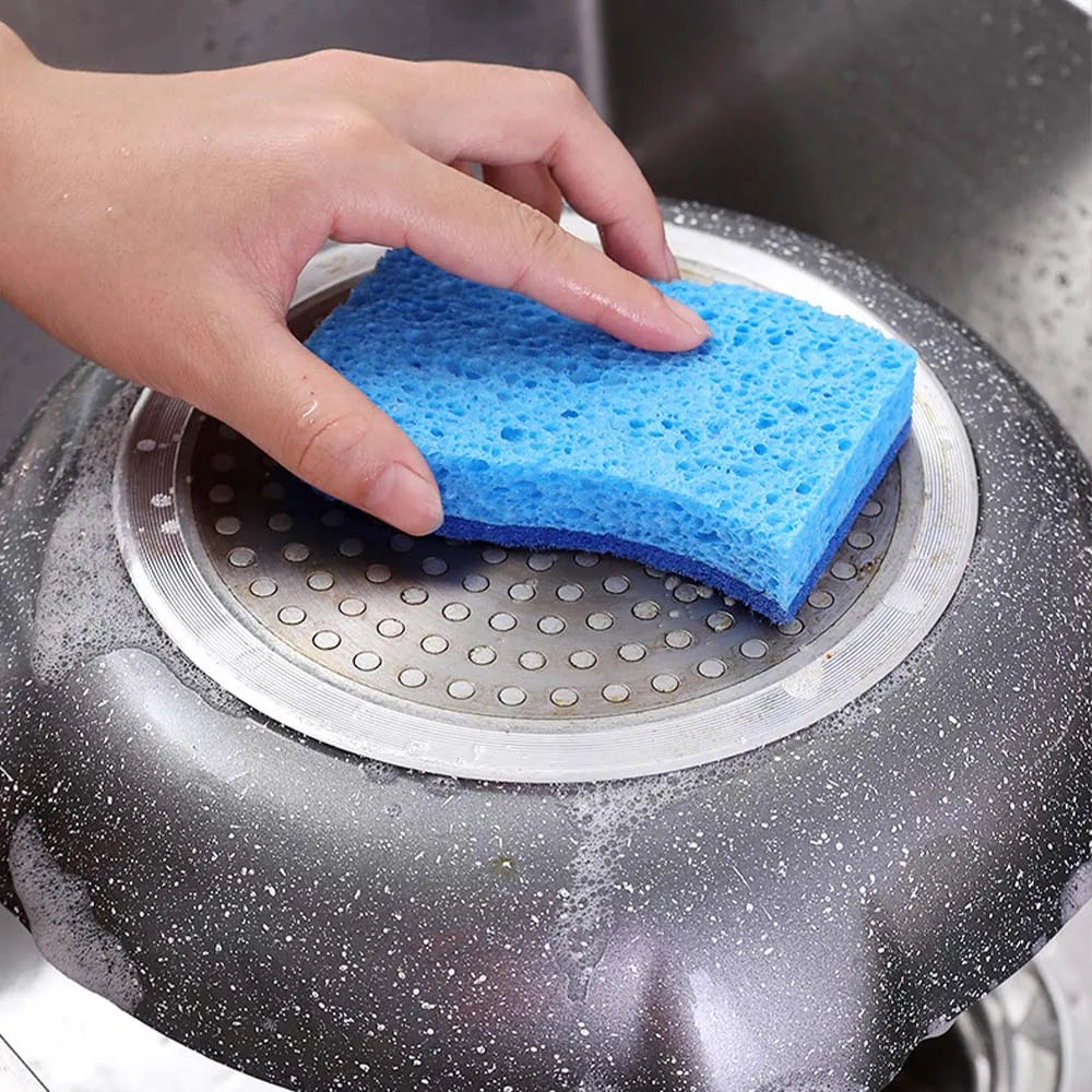 3pcs Sponge cleaning tool for daily dishwashing, pot washing, and sponge cleaning in the kitchen and household, made of sponge b Qme