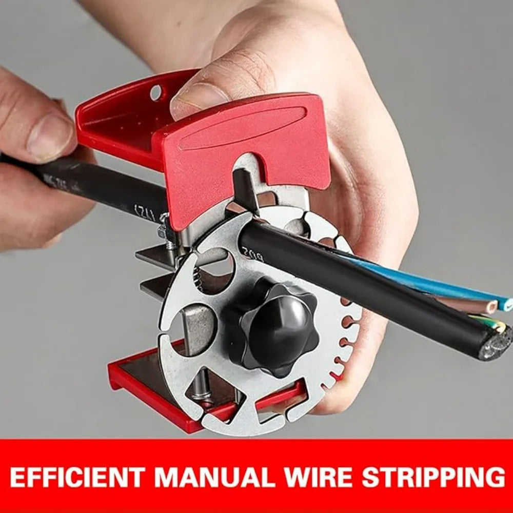 Handheld Copper Wire Stripper Manual Adjustable Portable Cutting Wire Quick Wire Stripping Tool for Scrap Recycling Electrician Qme