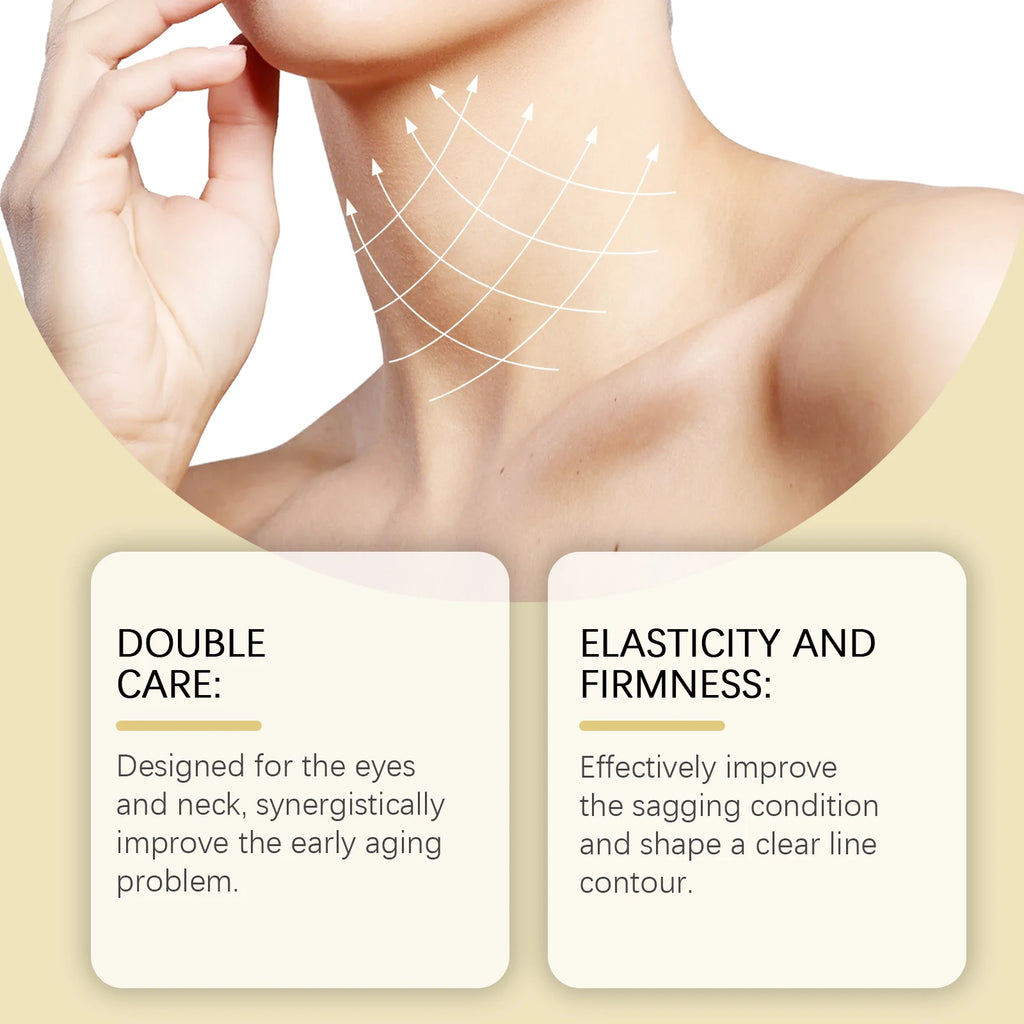 AH-8 Firming Neck Cream Moisturizer Anti Aging Smoothing Wrinkles Electric Massage Polypeptide Eye Cream Eye & Neck Skincare Set Qme
