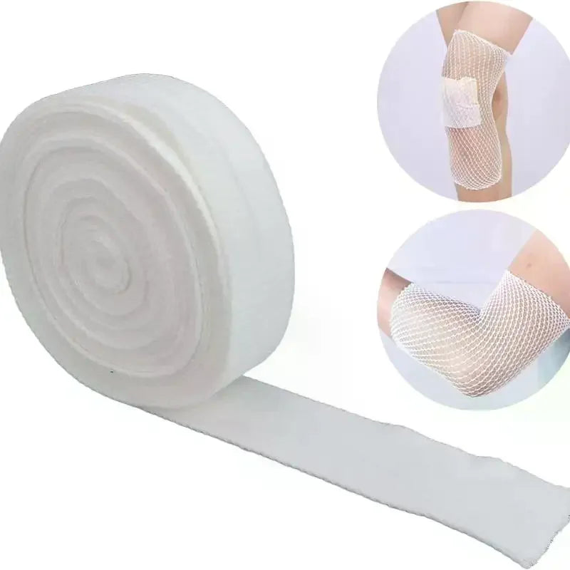 Hypoallergenic Elastic Net Wound Dressing 1 Roll Tubular Bandage Qme