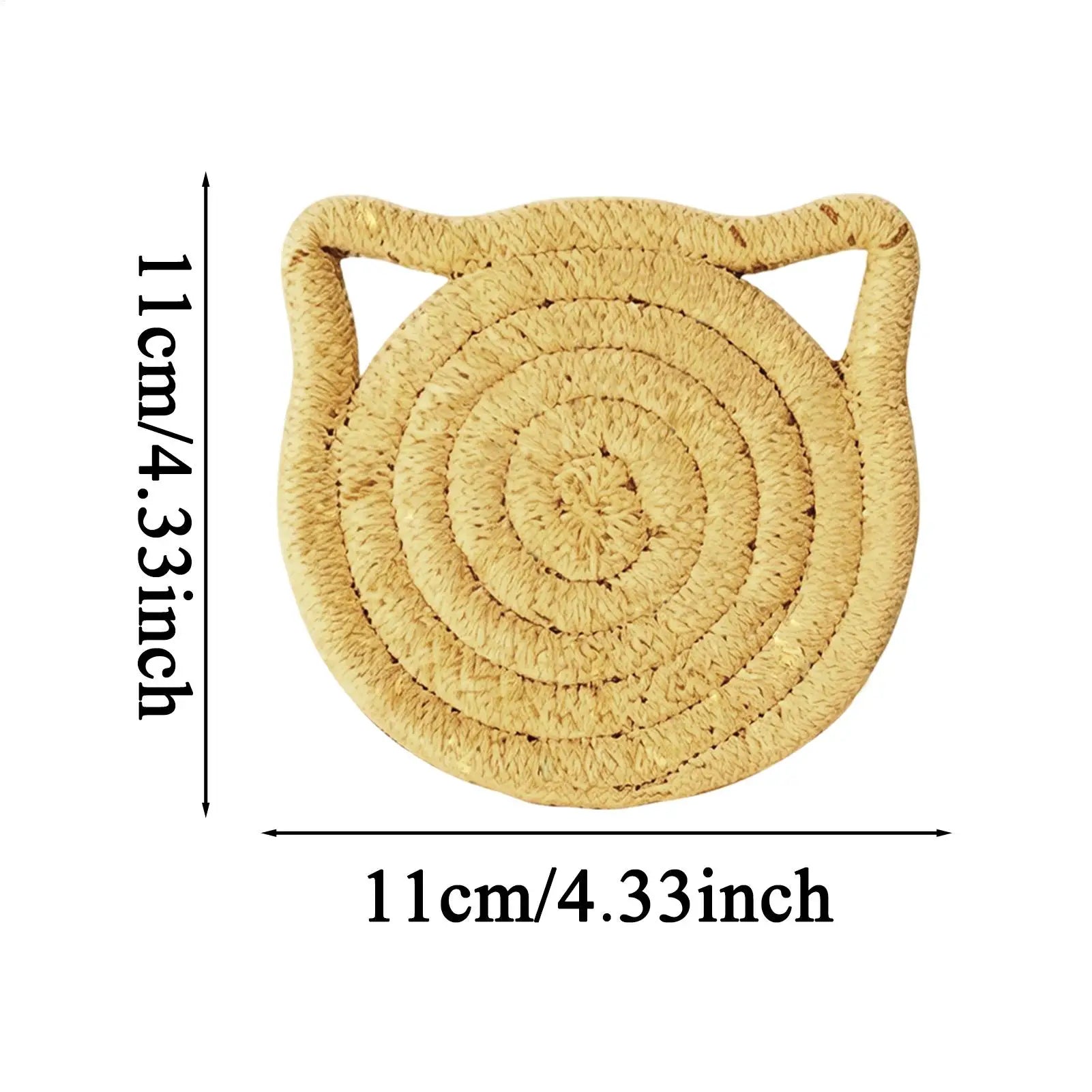 Drink Coasters 6 Pieces Cotton Desk Decor Coffee Cup Table Coasters Set For Kitchen Bedroom Dining Living Room Office Bar Qme