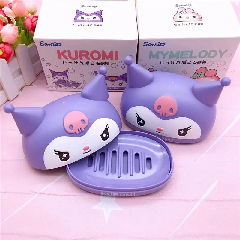 Cute Clowee-themed Soap Dish Storage Box Household Bathroom Drainable Qme