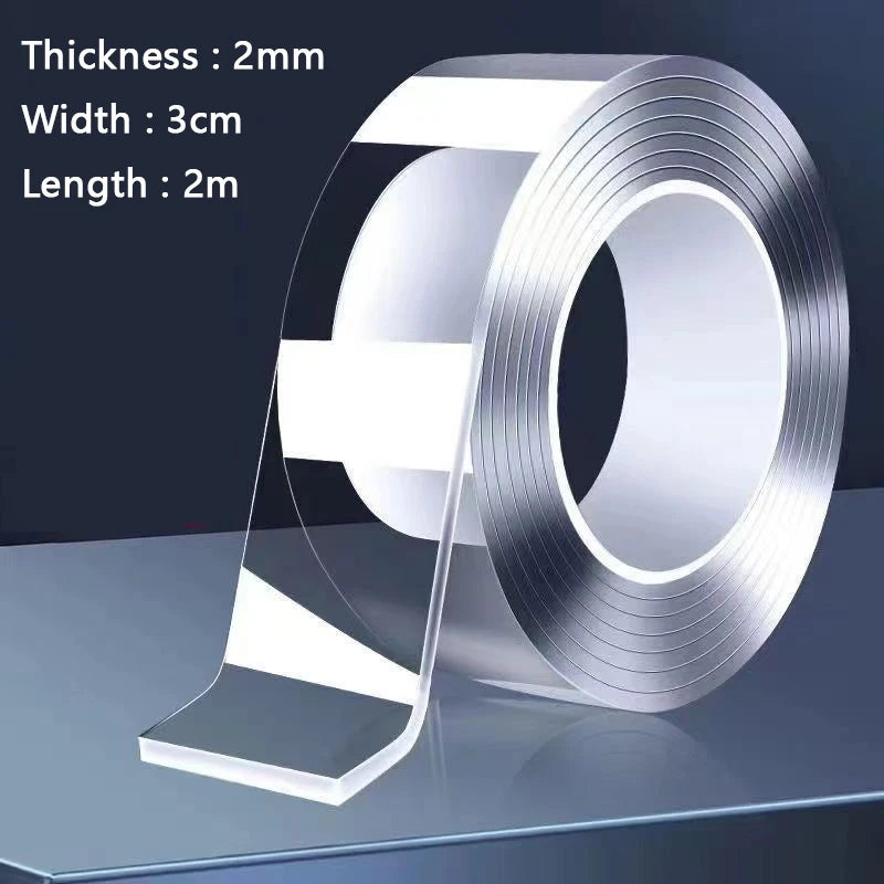 Waterproof Adhesive Reusable Nano Tape: Easy Apply To Seal Pools, Kitchens, for Home & Restaurant Use On Various Surfaces Qme T-2mm W-3cm L-2m