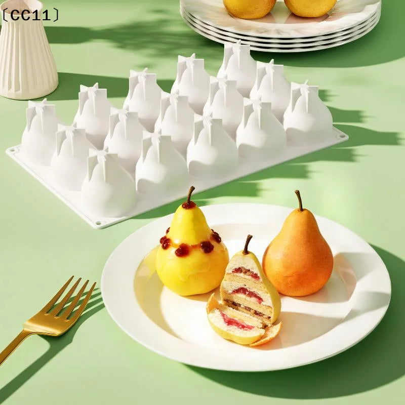 Mango Pear French Mousse Cake Baking Mold Fruit Shaped Dessert Qme