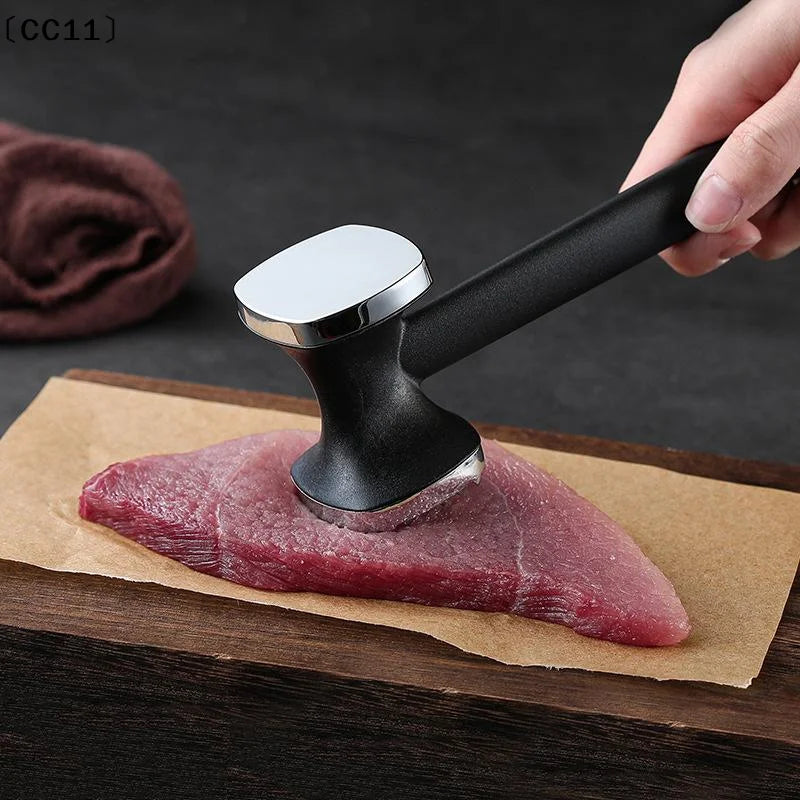 Heavy-duty Kitchen Meat Mallet Rubber Handle Alloy Hammer Head Easy Qme