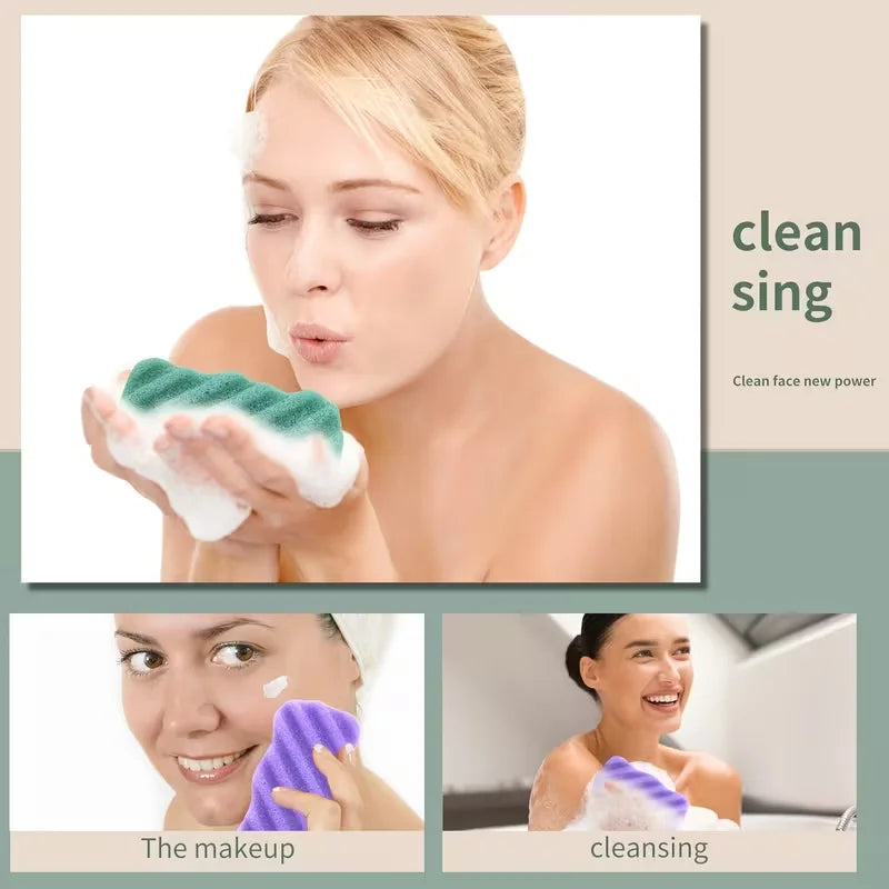 Konjac Facial Sponge Cleaner Made Vegetable Fiber Clay Sponges Normal Qme