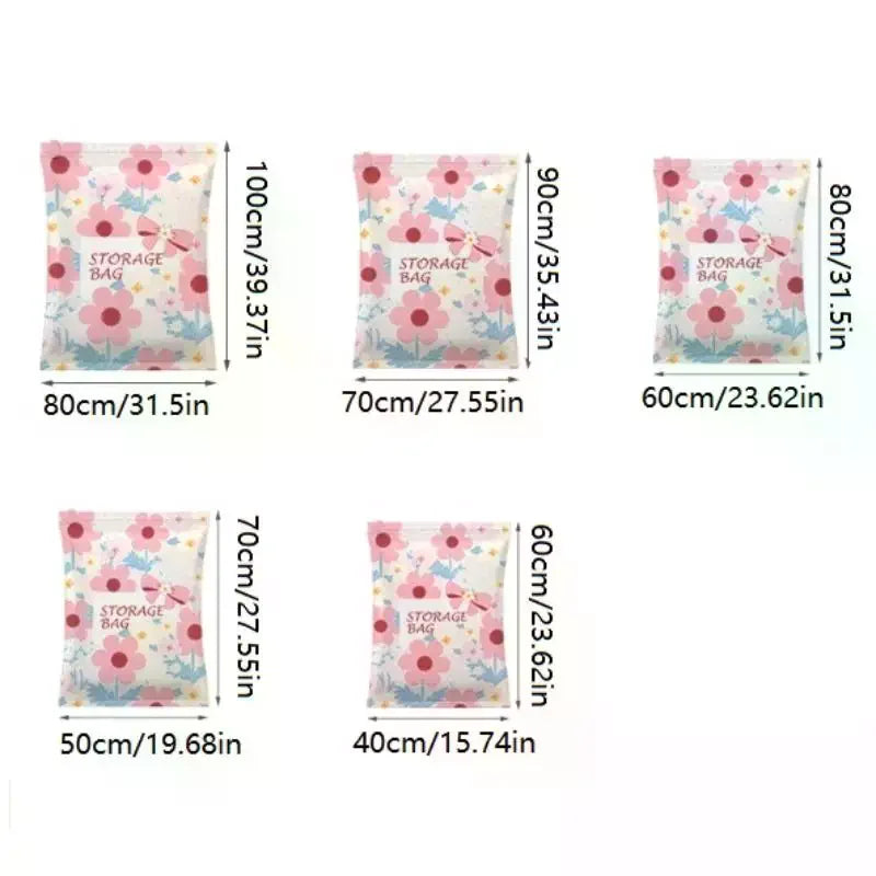 Vacuum Storage Bag Space Saver Bags Compression For Comforters And Blankets, Sealer Clothes Travel Packing Organizer Qme