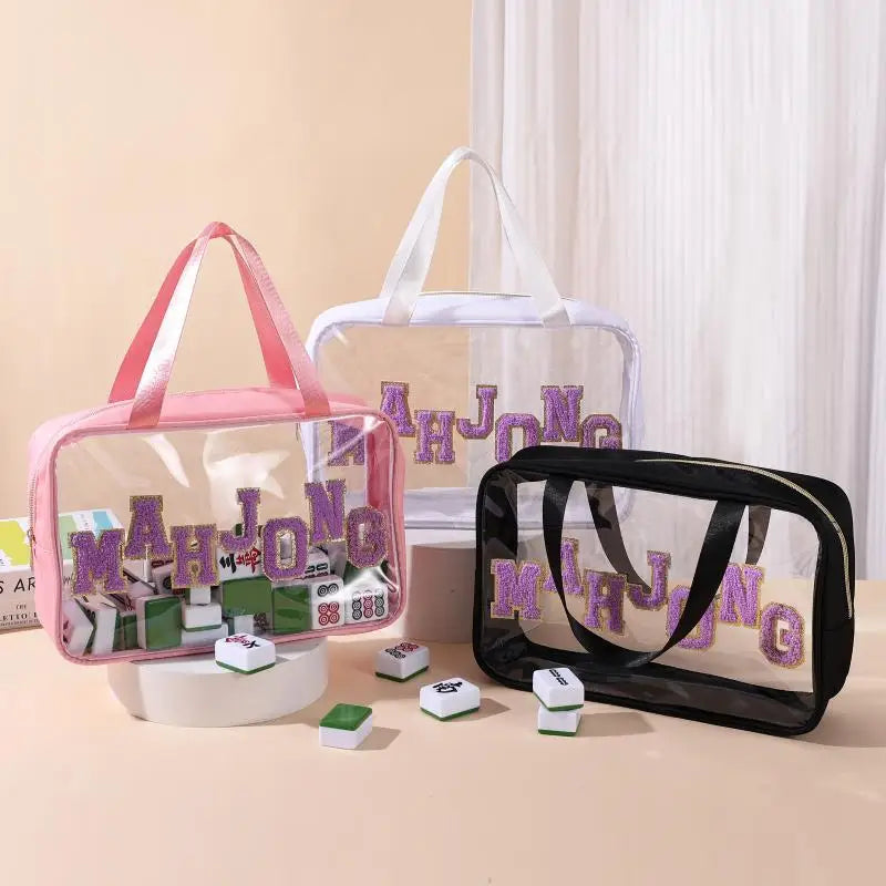 Business Studio Home Travel Adults Teens Mahjong Tile Bag Waterproof Qme