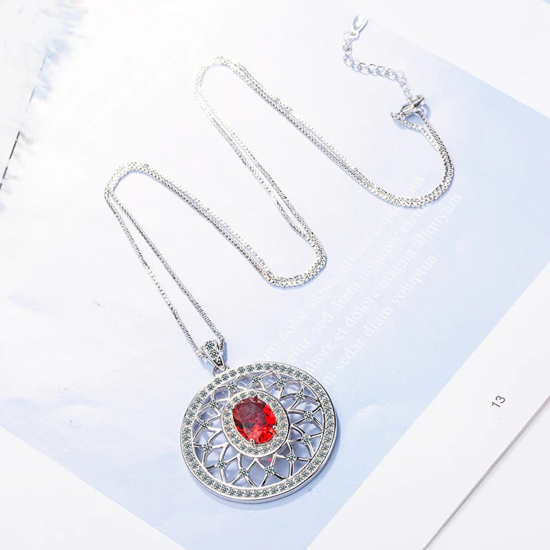 Anime SCP 963 Alloy Pendant Cosplay Jack Bright Horcrux Amulet Necklace Unisex Fashion Red Gem Jewelry Accessory Prop Xmas Gift Qme