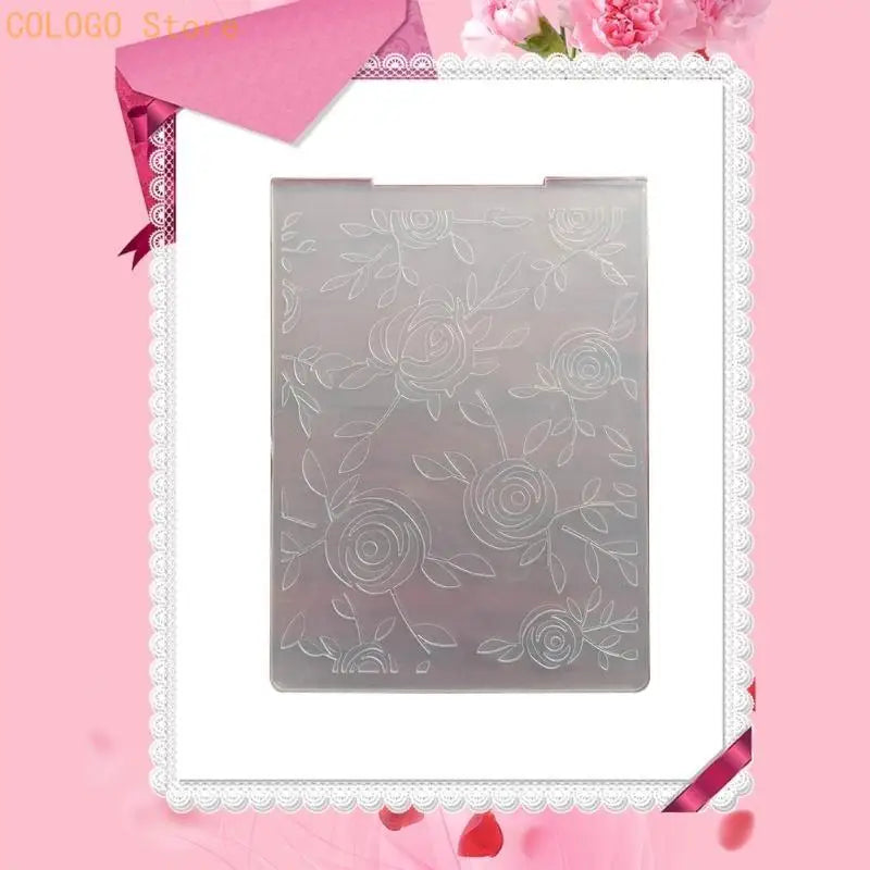 Plastic Embossing Folder Many Flowers Template DIY Scrapbooking Hand Qme