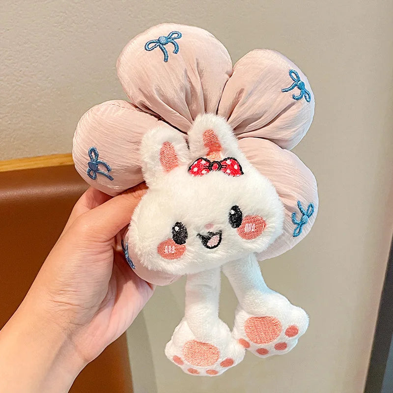Hello Kitty Kuromi Flower-print Hair Tie Cute Bun Accessory Versatile Qme 8