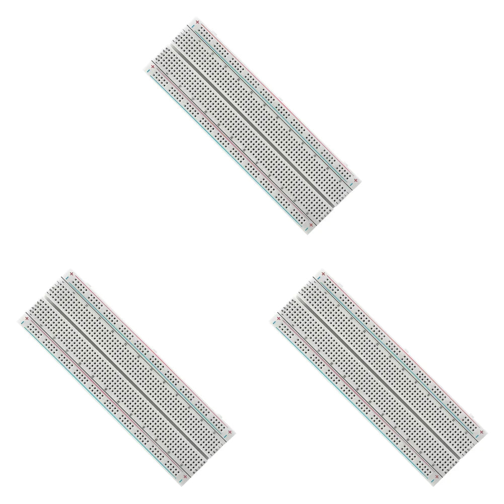 Breadboard 830 Point Circuit Boards Solderless Universal Experiment Boards Spliceable for Circuit Assembly and Commissioning Qme 3PCS