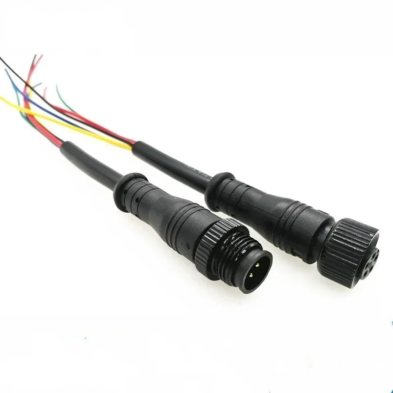 LED Connection Cable Indoor and Outdoor Display Lamp Male and Female Docking M12 Power Cord Waterproof Line Qme 40cm