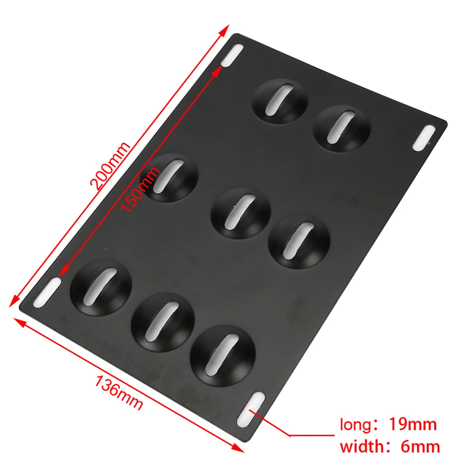License Plate Holder License Plate Holder Car Front Bumper Tow Hook License Plate Mount Bracket 8 Holes Adjustable Holder Qme