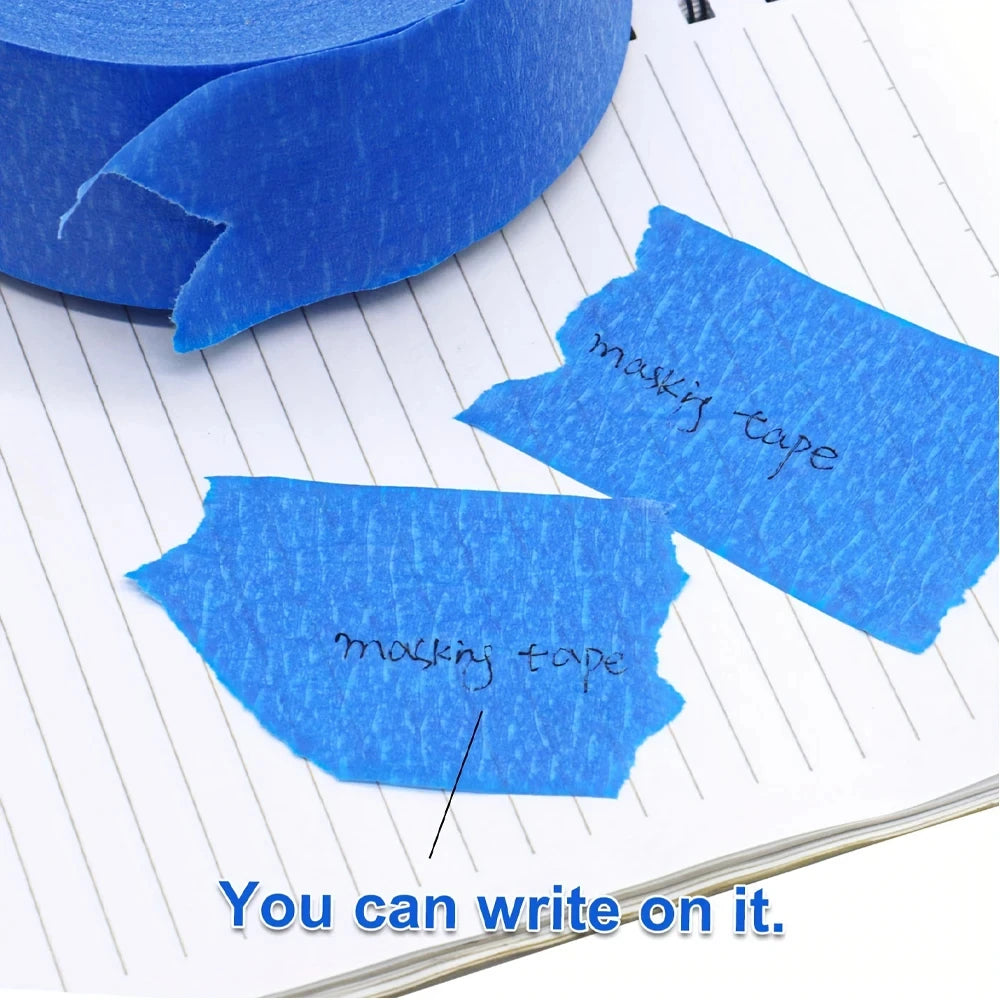 8 Rolls Blue Haven Decorative Masking Tape Perfect for Crafting, Painting, Home Decor, and Labeling Indoor & Outdoor Qme