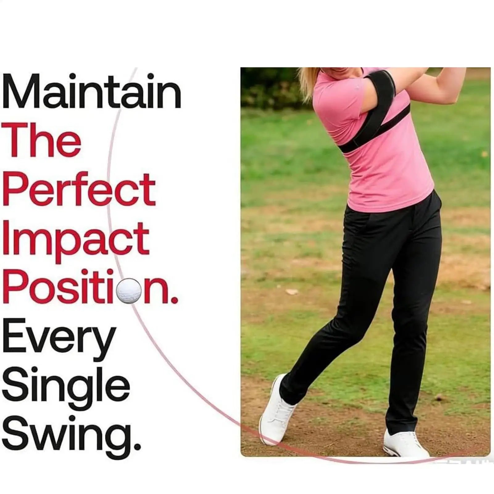 NEW 1PC Golf Swing Trainer Adjustable Nylon Elastic Accessories Golf Arm Band Training Aid For Beginners Golfers Indoor Qme