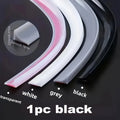 1 self-adhesive silicone waterproof strip for kitchens and bathrooms, suitable for countertops, cabinets, and sink edges Qme black