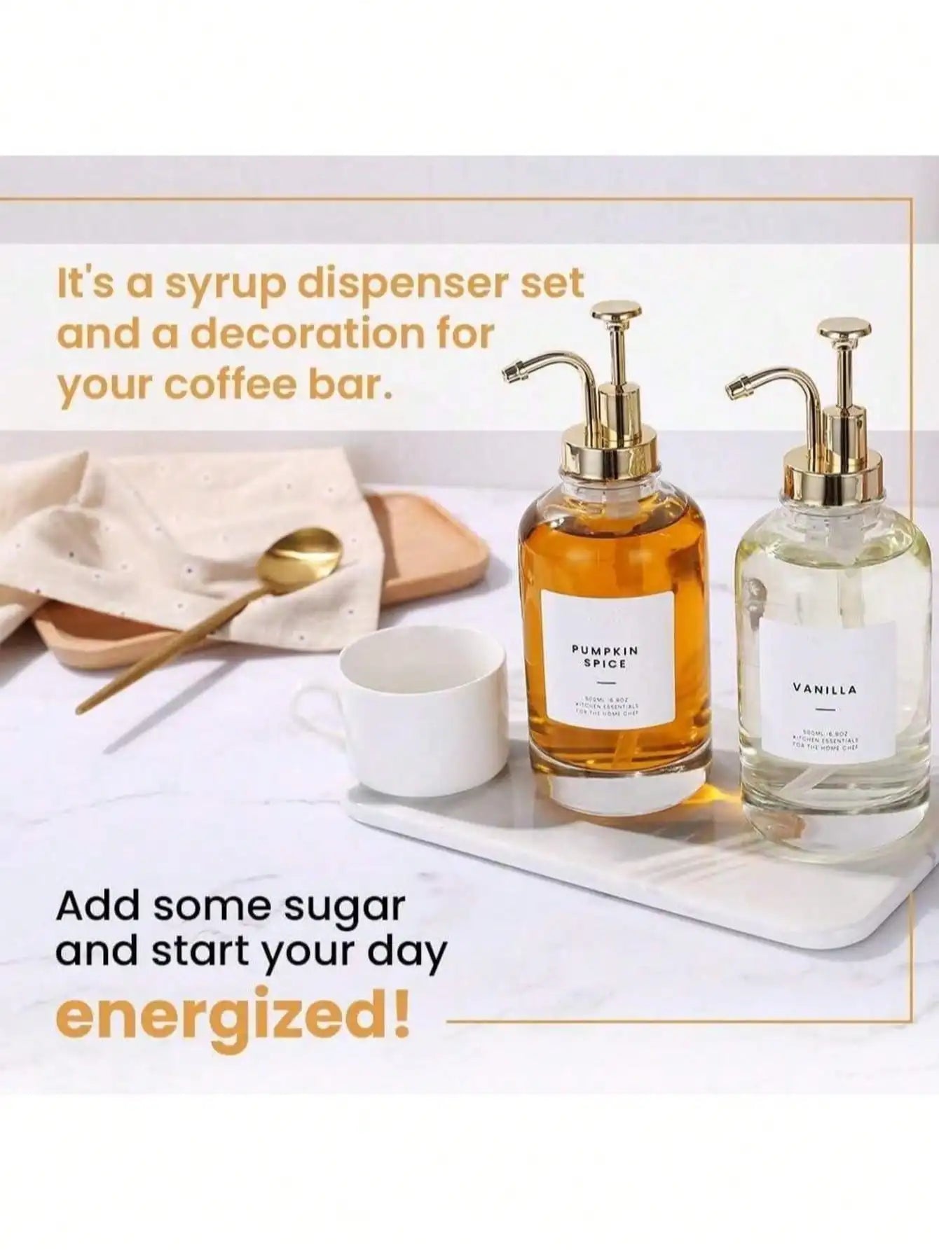Glass Syrup Bottles Bottle Dispenser Pumps Oil Lotion Soap Mouthwash Qme