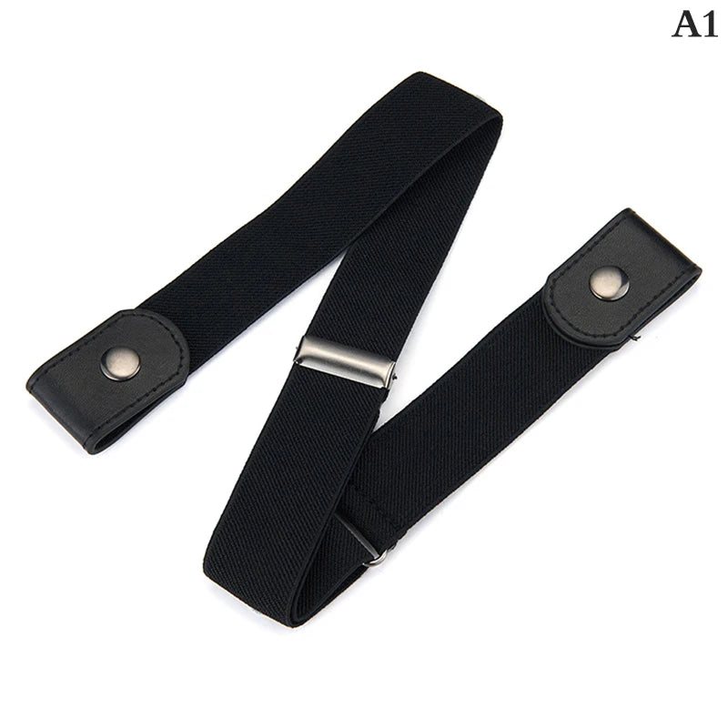 Adjustable Stretch Elastic Waist Band Buckle-free Invisible Belt Qme A1