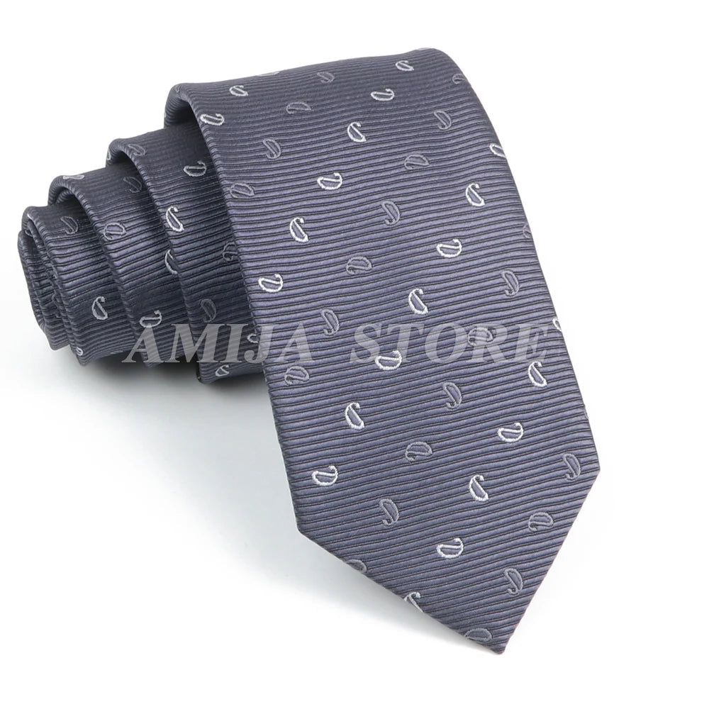 Tie Men Gravatas Wholesale Fashion Woven Luxury Necktie Dark Grey Dot Qme 18 China Mainland