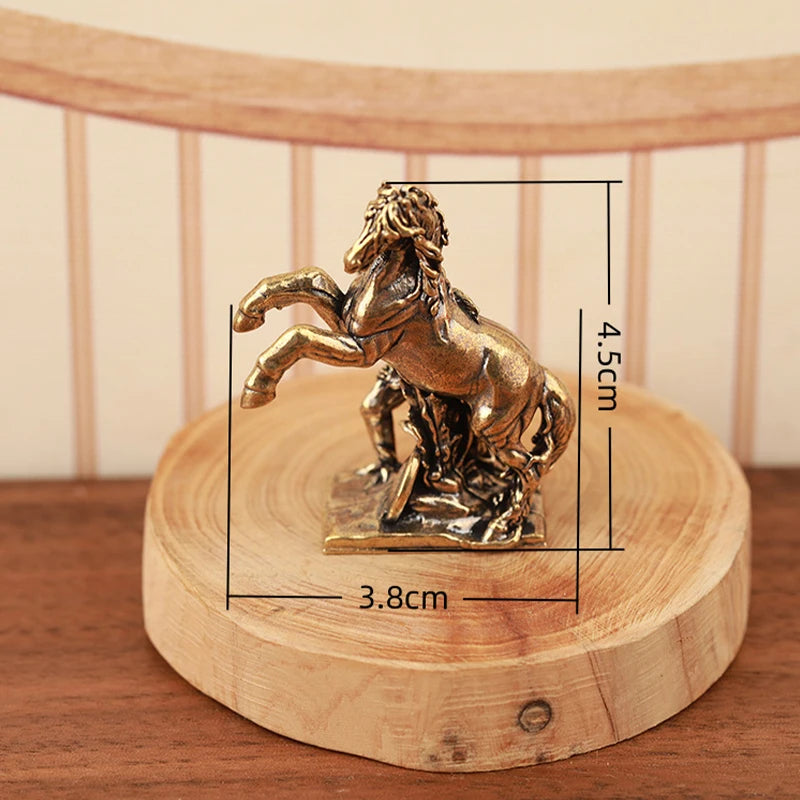 Horse Statue One Bronze Desktop Ornament Living Room Coffee Table Qme F one size
