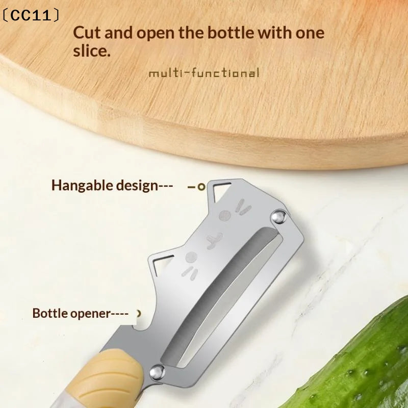 Fruit Potato Peeler 2-in-1 Bottle Opener Fast Peeling Tool Vegetable Qme