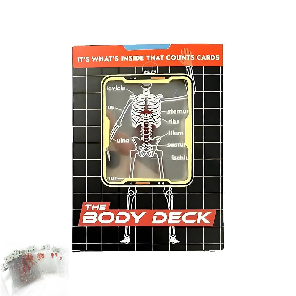 3D Image Educational Cards Reusable Funny Anatomy Poker Multi-Purpose Human Anatomy Playing Cards for Card Collectors Qme 5PCS