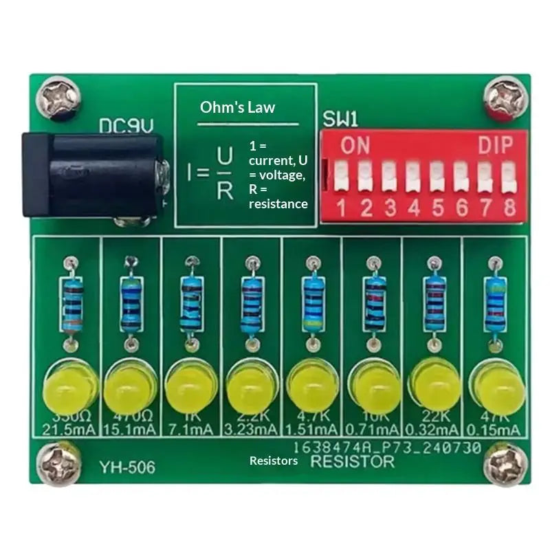 Electronic Soldering LED Light Current Test DIY Practice Board Qme
