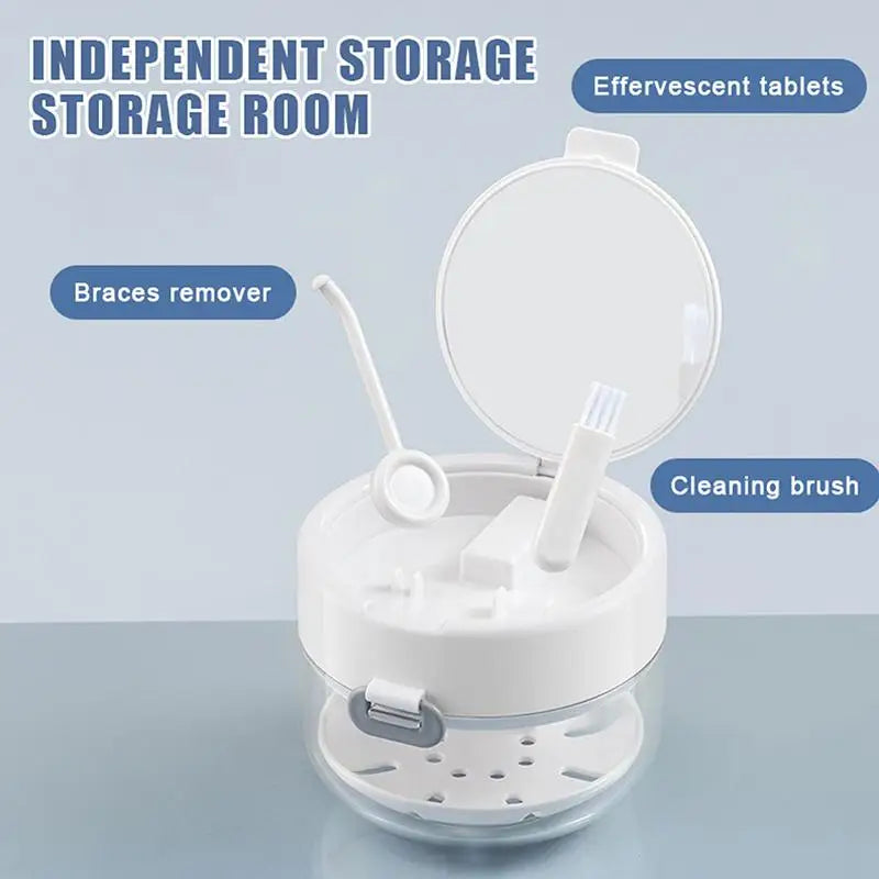 Reliable Denture Bath Box Multi-layer Leakproof Lid Peace Mind Qme