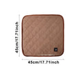 4 Heated Areas Camping Chair Heated Cushion Portable Heating Mat Cushion 3 Adjustable Temperature Type C/USB Charging for Winter Qme Coffee 45X45CM Oxford Cloth Autumn And Winter