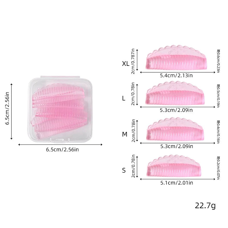 4Pairs Silicone Eyelash Perming Lamination Pad Reusable Lash Lifting Qme