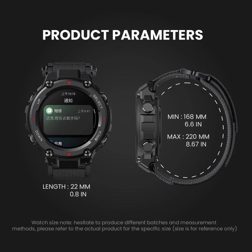 Nylon Strap For Amazfit T-rex 2 3 Ultra Watch Band For Huami Amazfit Trex Pro T Rex Sport Belt Smartwatch Bracelet Accessories Qme