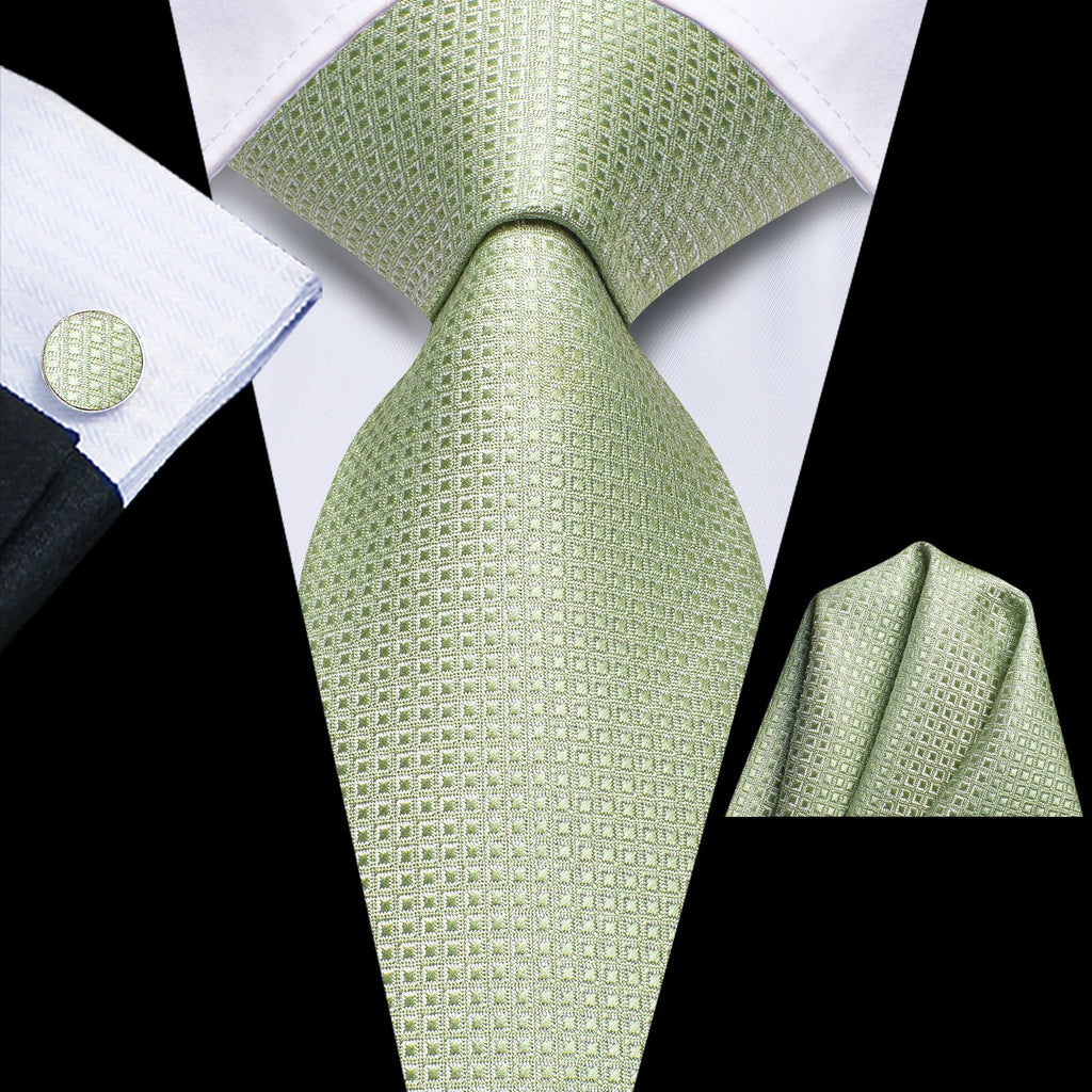 Hi-tie Extra Long Black Dots Men's Elegant Tie Handkerchief Cufflinks Qme 4019-3785