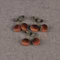 4pcs 42x55mm Assorted Polyester FibreCherry Appliques, Cute Fabric Cherry Pendants for DIY Hair Accessories Crafts cp3849 Qme 4pcs-3 42x55mm