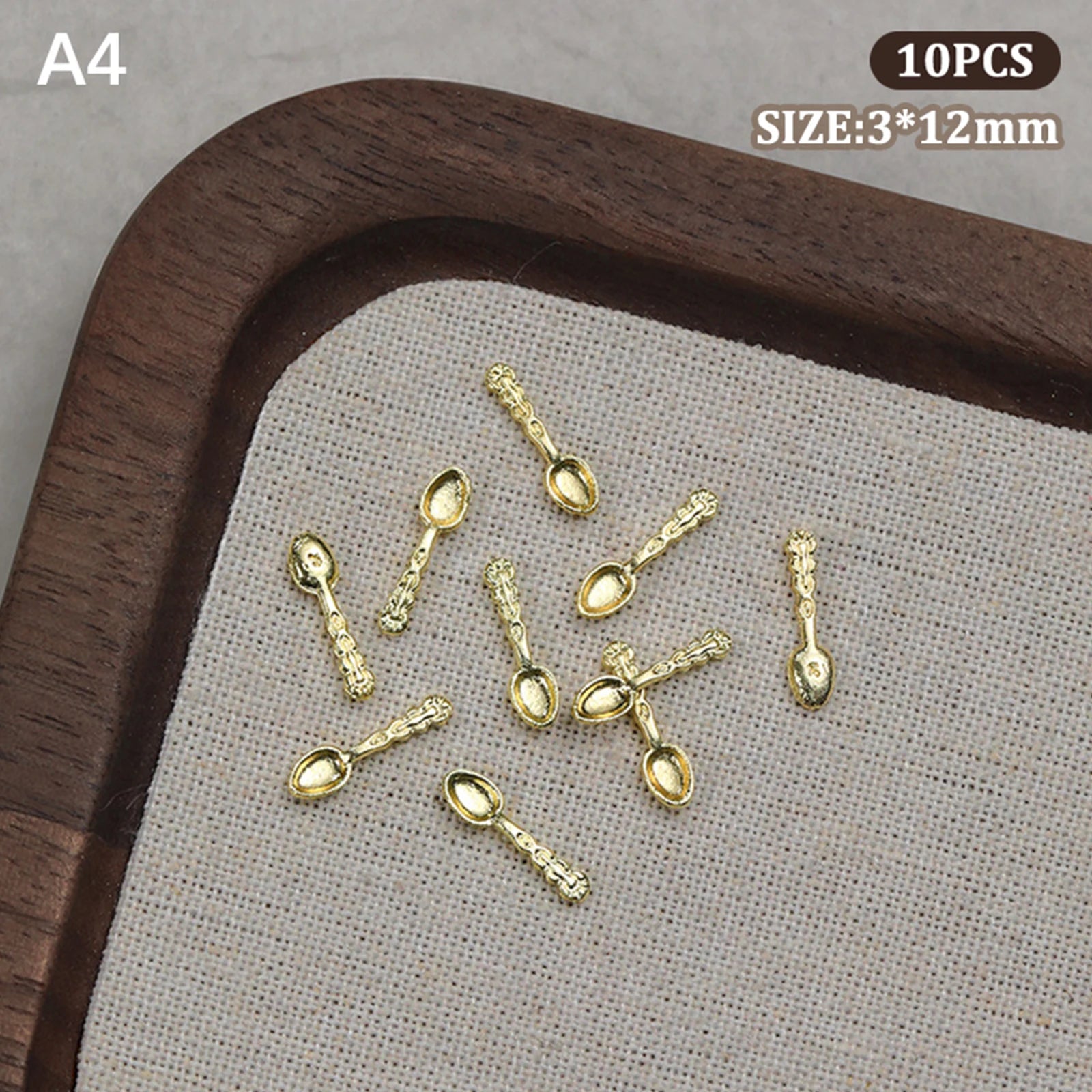 Mini Cute Tableware Nail Charm Metal Cartoon Nails Decoration Art DIY Qme A4