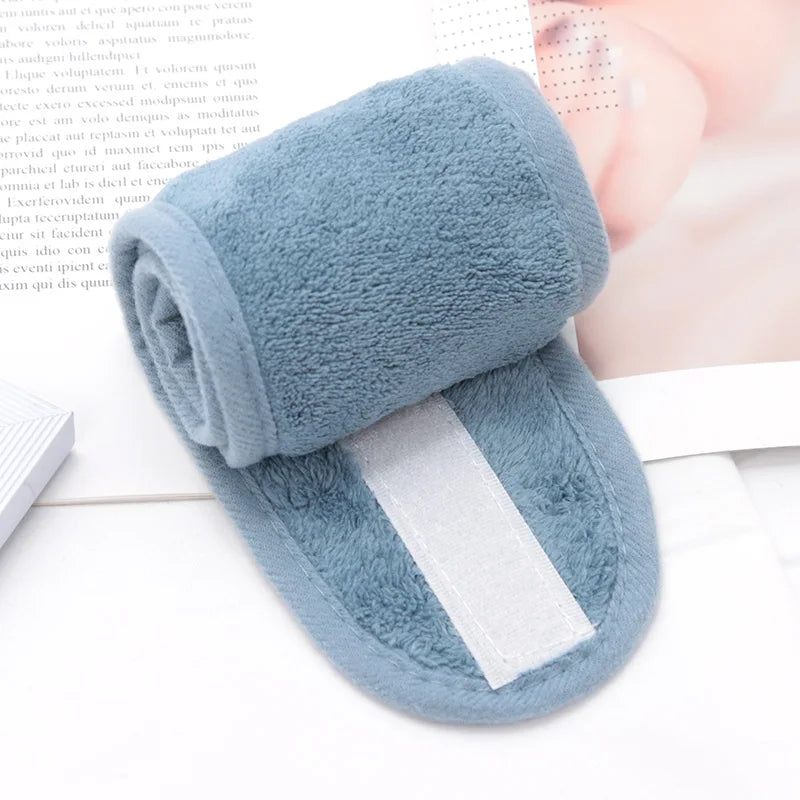 Women Adjustable SPA Facial Headband Soft Toweling Hair Accessories Qme