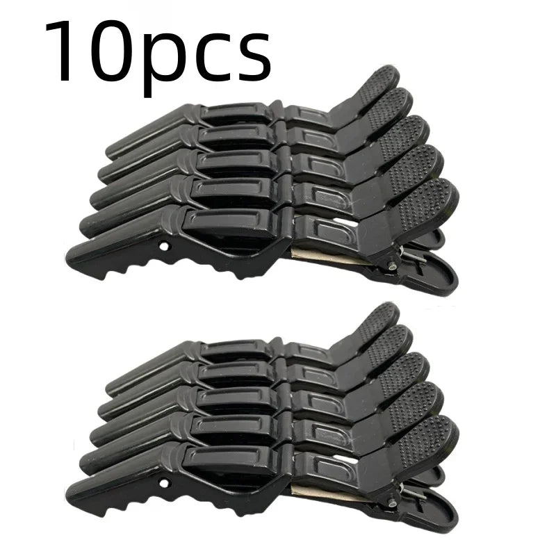 5-30pcs Alligator Hair Clip Plastic Nonslip Hairpin Black Pink Durable Hair Clamp Hairdressing Styling Accessories for Woman Man Qme 10pcs Black