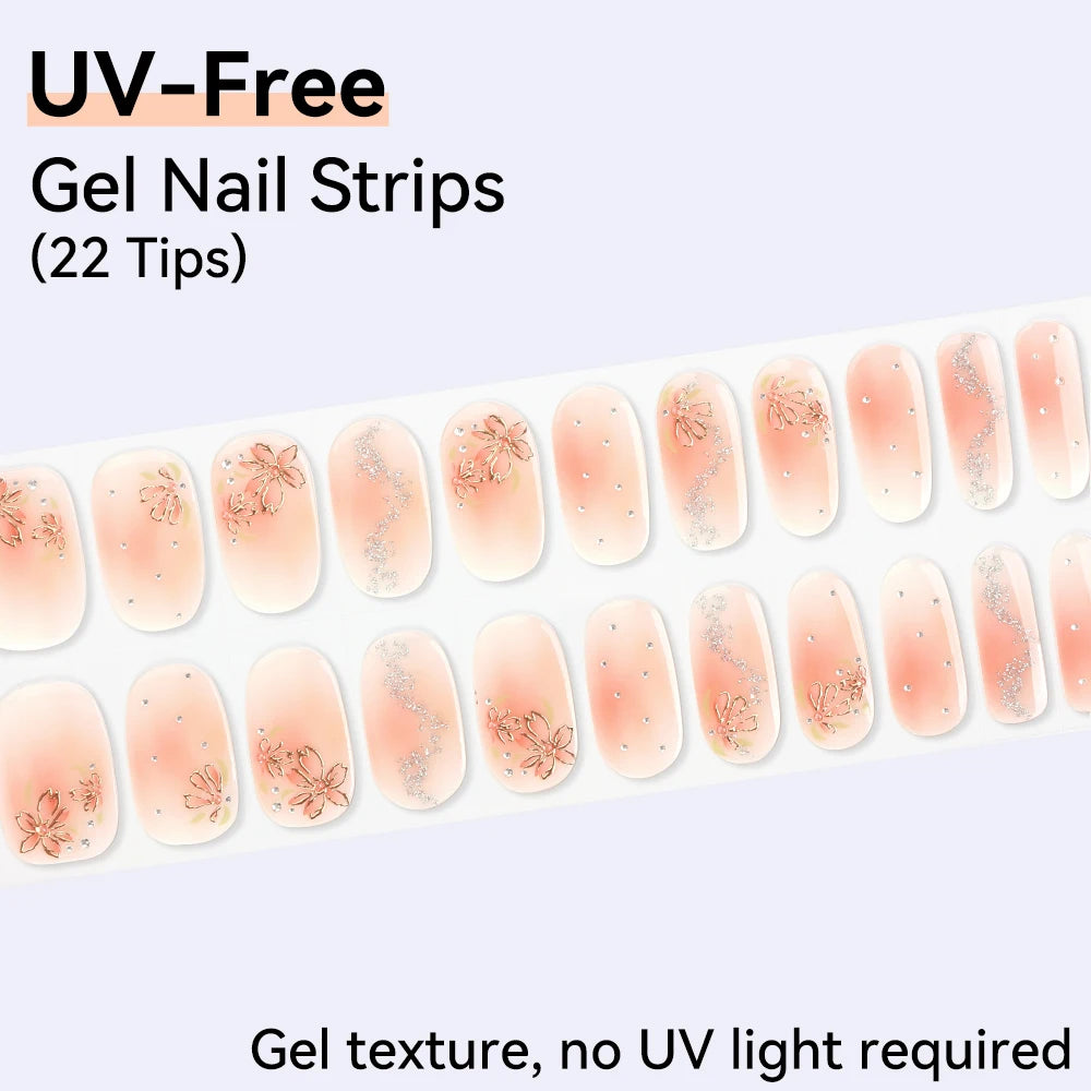 22Tips Sparkling Leopard Pattern Full Cover Nail Stickers French