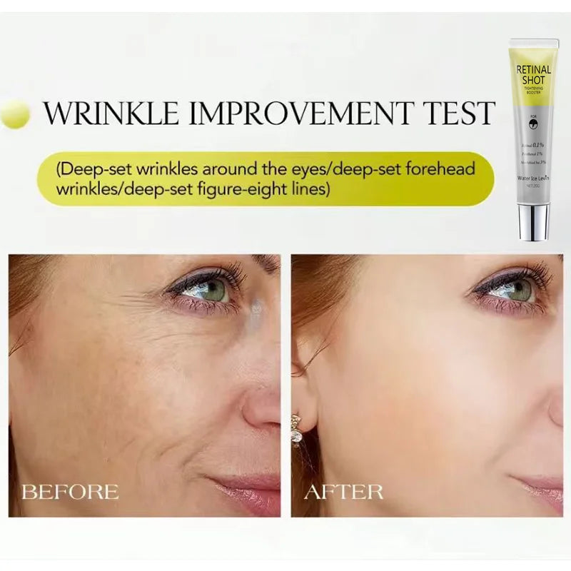 Retinal Shot Tightening Booster Eye Serum with 0.1% Retinal & 3% HA for Firming, Moisturizing & Smoothing Skin. Qme