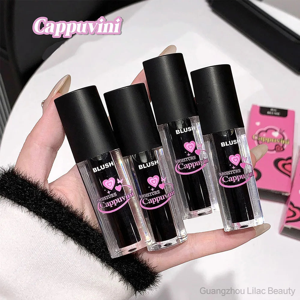 Cappuvini Peach Heart Bubble Warm Change Blush Natural Appearance Qme