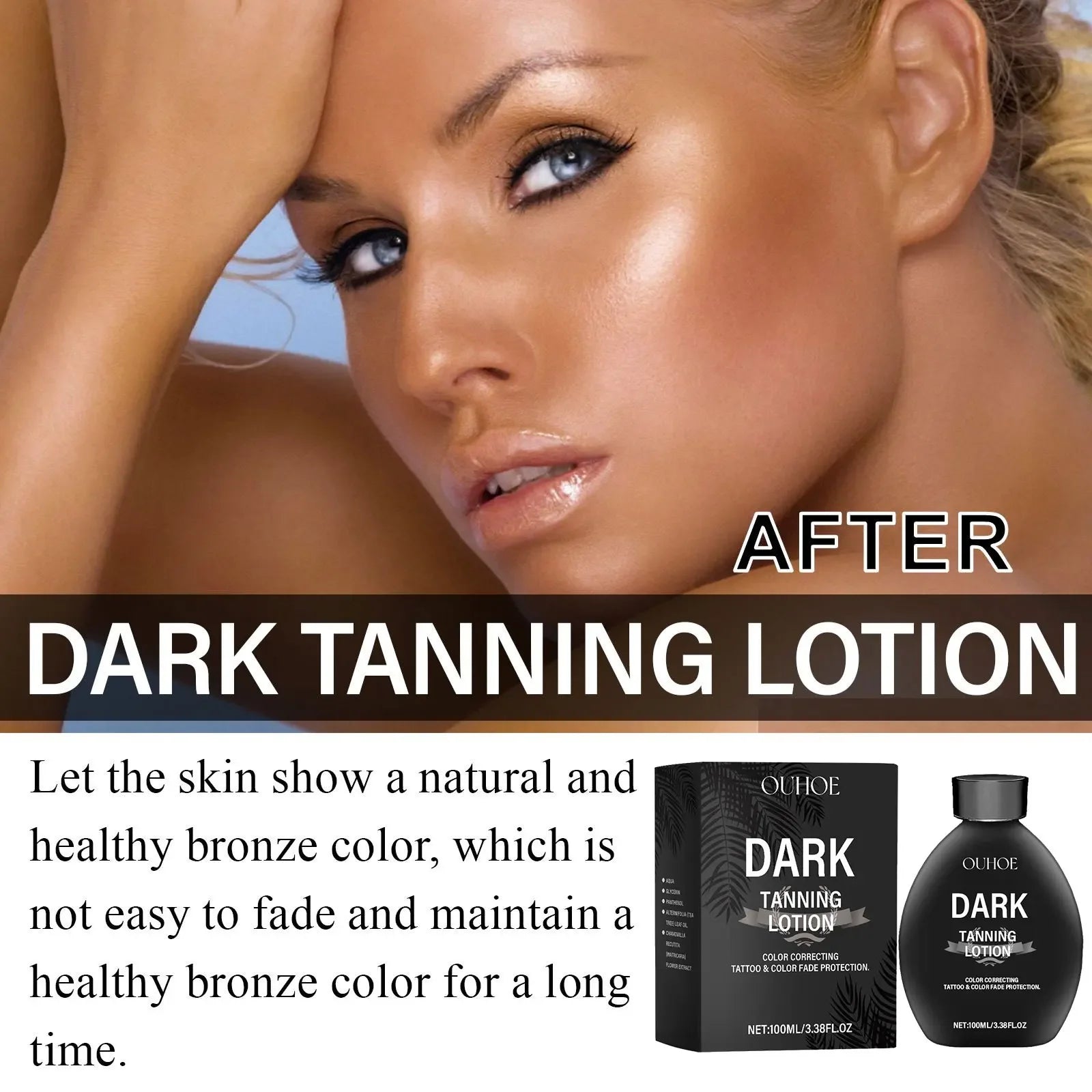Self Tanning Lotion Long Lasting Bronzer Dark Wheat Sunless Tanner For Face Body Solarium Moisturizing Nourish Fake Tan Cream Qme