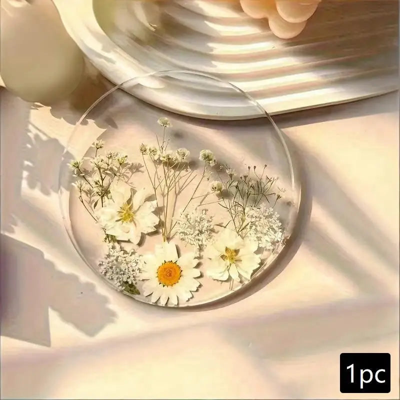 1 Floral Coasters Wedding Birthday Table Decor Mother's Day Gifts 2D Qme C 0