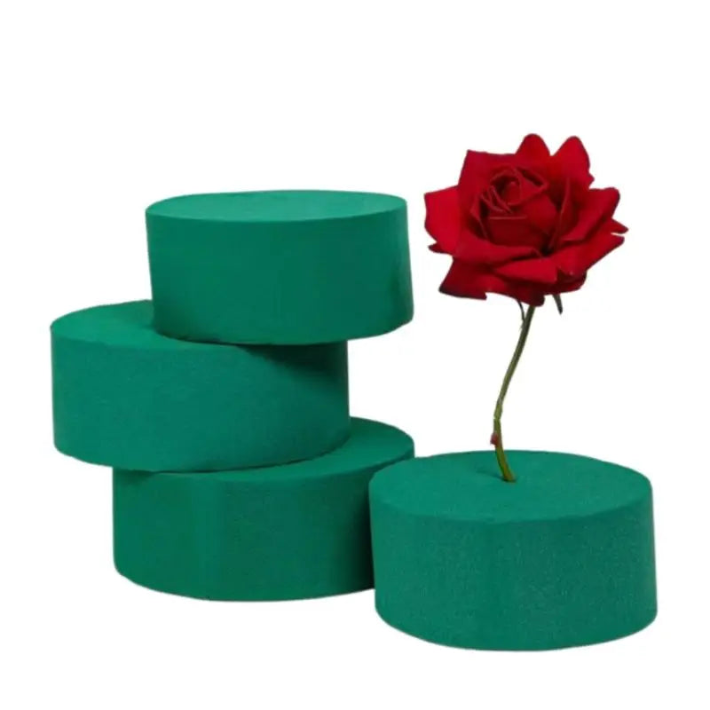 5/10Pcs DIY Fresh Artificial Flowers Wet Dry Florist Foam Bricks Green Round Floral Foam Blocks Wedding Praty Flower Decor Qme