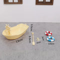Mini Simulated Dollhouse Ornaments Miniature Fishing Boat Plastic Qme A2
