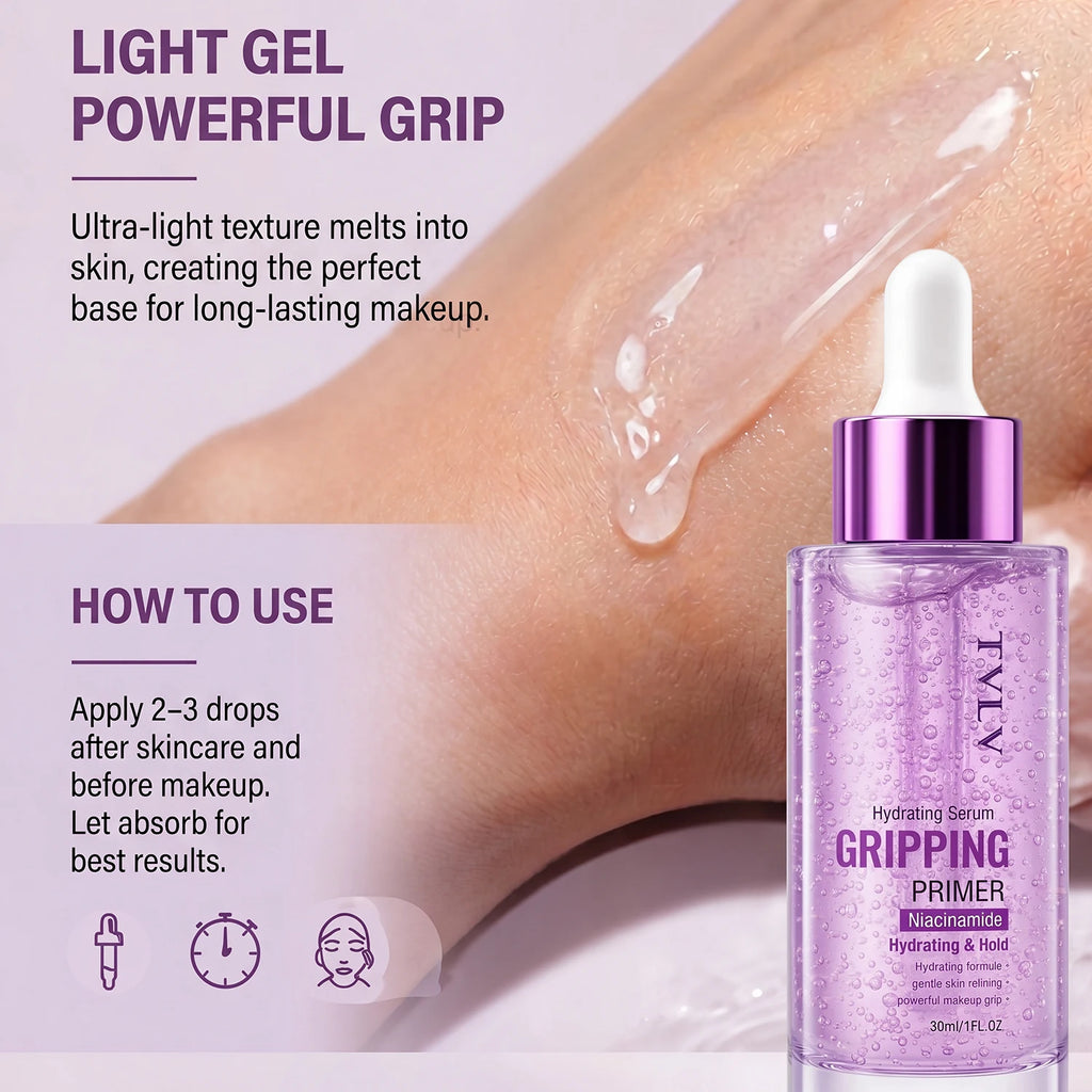 Hydrating Serum Gripping Primer Waterproof Sweat Proof Durable Qme
