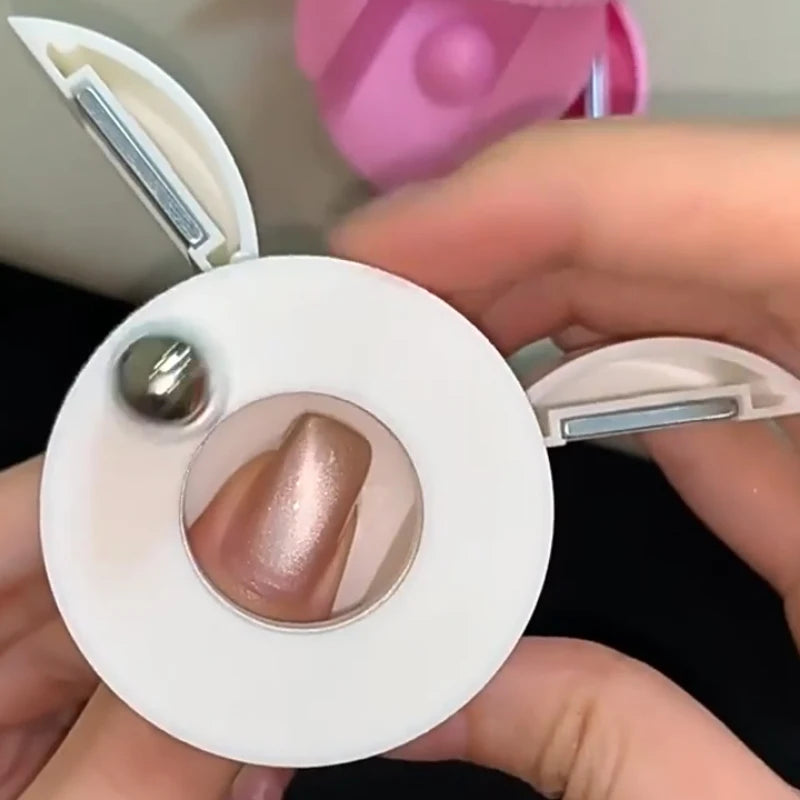 360° Rotating Cat Eye Magnet Tool Dual Strong Magnets Nail Art Magnet for Glass Bead French Effect Easy DIY Manicure Accessories Qme